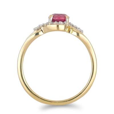 BUY 925 SILVER NATURAL GLASS FILLED RUBY GEMSTONE CLASSIC RING